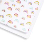 Snuz 2 Pack Cot/Cot Bed Fitted Sheets Colour Rainbow - Cot and Bed Sheets