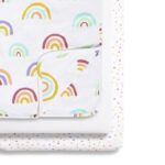 Snuz 3 Piece Crib Bedding Set Colour Rainbow - Crib Bedding & Sheets