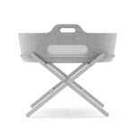 SnuzBaskit Light Grey Moses Basket & Dove Stand - Moses Baskets