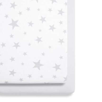 Snuz 2 Pack Crib Fitted Sheets Stars - Crib Bedding & Sheets