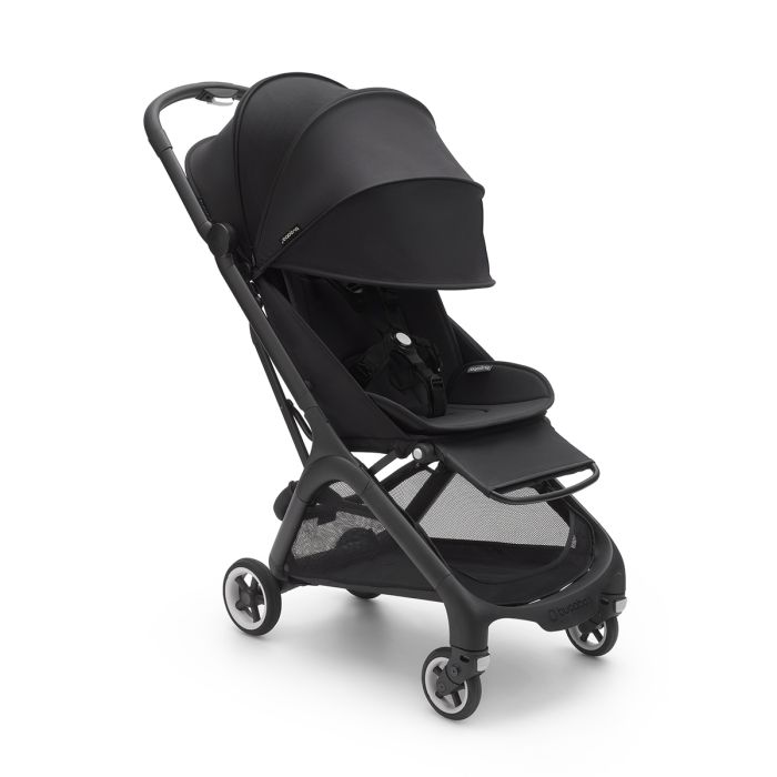 Bugaboo Butterfly Pushchair Midnight Black Plus Free Travel Bag – Compact Foldable Strollers Pushchairs - Baby Travel