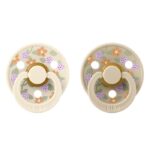 Bibs Pacifier X Liberty Round Collection 2 Pack Size 1 Strawberries Cream/Ivory Mix – Pacifiers - Baby Travel Bibs Pacifier X Liberty Round Collection 2 Pack Size 1 Strawberries Cream/Ivory Mix - Pacifiers - Image 3