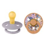 Bibs Pacifier X Liberty Round Collection 2 Pack Size 1 June Blossom/Pumpkin Mix – Pacifiers - Baby Travel Bibs Pacifier X Liberty Round Collection 2 Pack Size 1 June Blossom/Pumpkin Mix - Pacifiers - Image 3