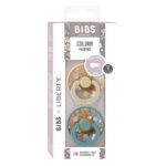 Bibs Pacifier X Liberty Round Collection 2 Pack Size 1 June Blossom/Vanilla Hush Mix - Pacifiers