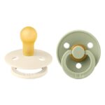 Bibs Pacifier Round Collection 2 Pack Size 1 Ivory/Sage – Pacifiers - Baby Travel Bibs Pacifier Round Collection 2 Pack Size 1 Ivory/Sage - Pacifiers - Image 2