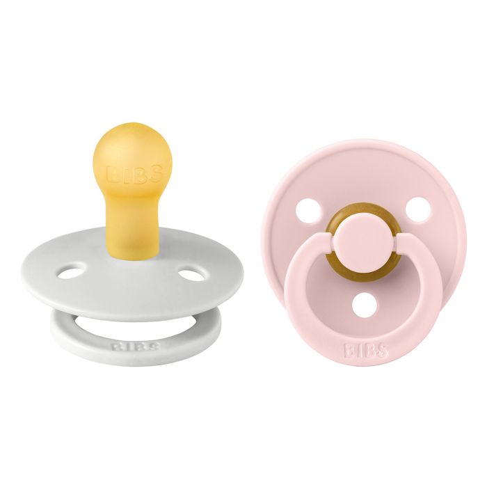 Bibs Pacifier Round Collection 2 Pack Size 1 Haze/Blossom – Pacifiers - Baby Travel