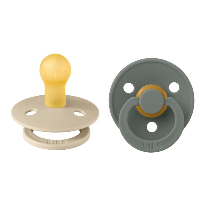 Bibs Pacifier Round Collection 2 Pack Size 1 Vanilla/Pine – Pacifiers - Baby Travel