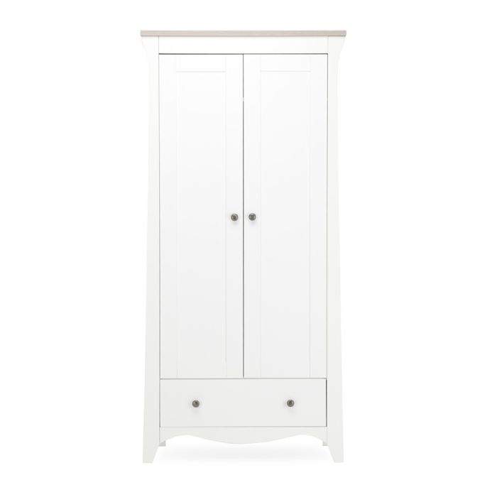 CuddleCo Clara Wardrobe White/Ash – Wardrobes - Baby Travel CuddleCo Clara Wardrobe White/Ash - Wardrobes - Image 1