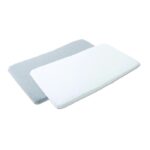 Maxi Cosi Iris Bedsheets White/Grey - Cot and Bed Sheets