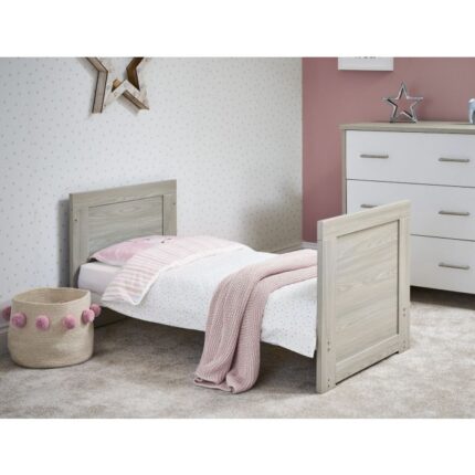 Obaby Nika Cot Bed Grey Wash And White – Cots & Cot Beds - Baby Travel