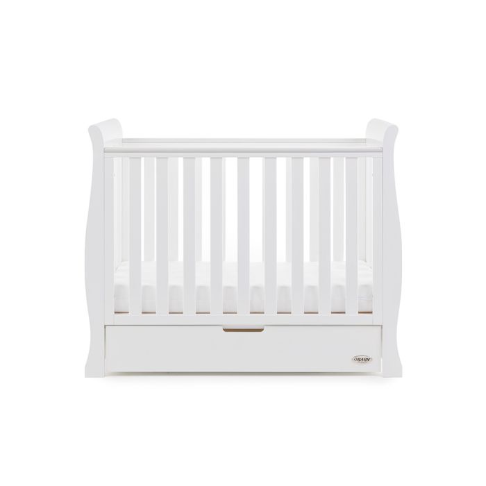 Obaby Stamford Space Saver Sleigh Cot White – Cots & Cot Beds - Baby Travel Obaby Stamford Space Saver Sleigh Cot White - Cots & Cot Beds - Image 3