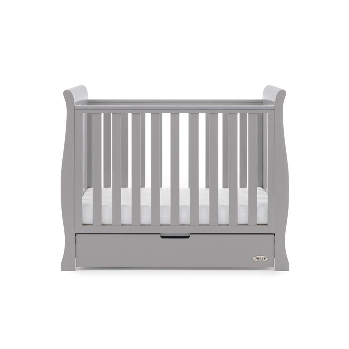 Obaby Stamford Space Saver Sleigh Cot Warm Grey – Cots & Cot Beds - Baby Travel Obaby Stamford Space Saver Sleigh Cot Warm Grey - Cots & Cot Beds - Image 3