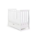Obaby Nika Cot Bed Grey Wash And White – Cots & Cot Beds - Baby Travel Obaby Stamford Space Saver Sleigh Cot White - Cots & Cot Beds