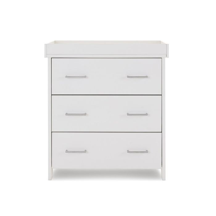 Obaby Nika Changing Unit White Wash – Nursery Drawers - Baby Travel Obaby Nika Changing Unit White Wash - Nursery Drawers - Image 1