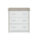 Obaby Nika Changing Unit Grey Wash And White - Nursery Drawers