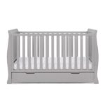 Obaby Stamford Classic Sleigh Cot Bed Warm Grey – Cots & Cot Beds - Baby Travel Obaby Stamford Classic Sleigh Cot Bed Warm Grey - Cots & Cot Beds - Image 3