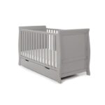 Obaby Stamford Classic Sleigh Cot Bed Warm Grey – Cots & Cot Beds - Baby Travel Obaby Stamford Classic Sleigh Cot Bed Warm Grey - Cots & Cot Beds