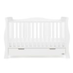 Obaby Stamford Luxe Sleigh Cot Bed White - Cots & Cot Beds - Image 3