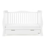 Obaby Stamford Luxe Sleigh Cot Bed White - Cots & Cot Beds - Image 8
