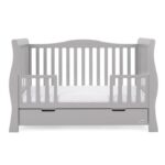 Obaby Stamford Luxe Sleigh Cot Bed Warm Grey - Cots & Cot Beds - Image 7