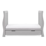 Obaby Stamford Luxe Sleigh Cot Bed Warm Grey - Cots & Cot Beds - Image 9
