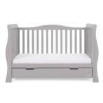 Obaby Stamford Luxe Sleigh Cot Bed Warm Grey - Cots & Cot Beds - Image 8