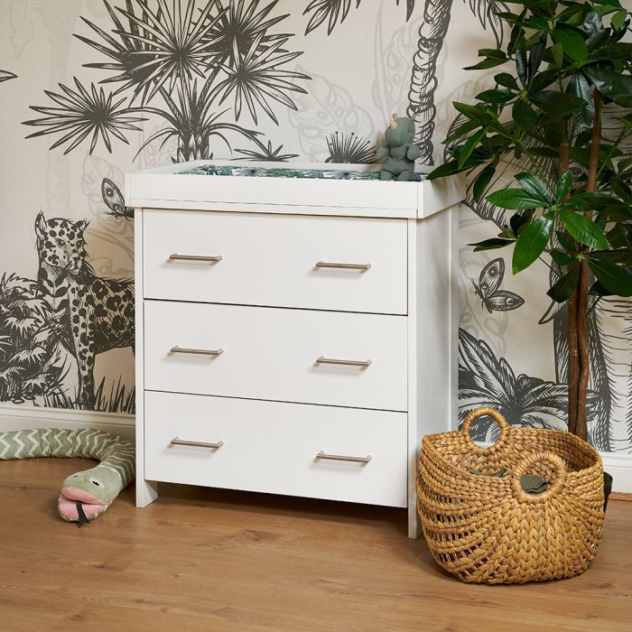 Obaby Nika Changing Unit White Wash – Nursery Drawers - Baby Travel Obaby Nika Changing Unit White Wash - Nursery Drawers - Image 5
