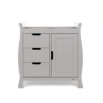 Obaby Stamford Mini Sleigh Cot 2 Piece Room Set Warm Grey - Furniture Sets - Image 9