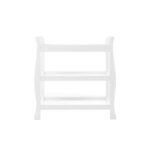 Obaby Stamford Sleigh Open Changing Unit White - Nursery Drawers