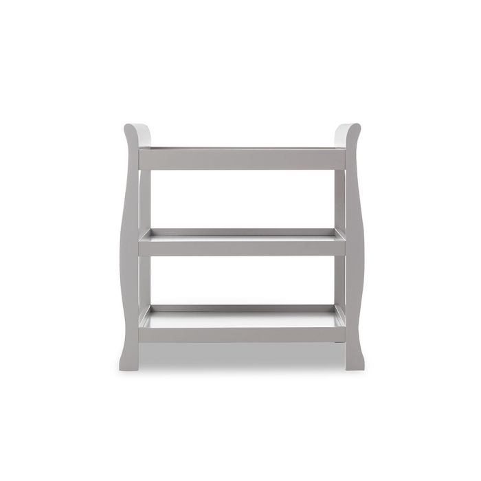 Obaby Stamford Sleigh Open Changing Unit Warm Grey – Nursery Drawers - Baby Travel Obaby Stamford Sleigh Open Changing Unit Warm Grey - Nursery Drawers - Image 1