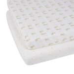 Ickle Bubba 2 Pack Cot Bed Fitted Sheets Bunnychino - Cot and Bed Sheets