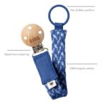 Bibs Pacifier Clip Cornflower/Dusty Blue – Gift Sets - Baby Travel Bibs Pacifier Clip Cornflower/Dusty Blue - Gift Sets - Image 3