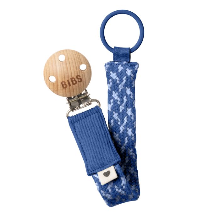 Bibs Pacifier Clip Cornflower/Dusty Blue – Pacifiers - Baby Travel