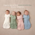 ergoPouch 1.0 TOG 0-3 Months Organic All Year Cocoon Swaddle Sleeping Bag Daisies - Sleeping Bags - Image 2