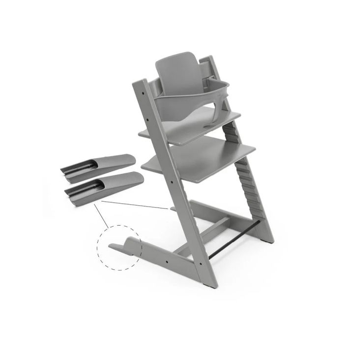 Stokke Tripp Trapp Extended Glider Set Storm Grey – Stokke Chair Accessories - Baby Travel