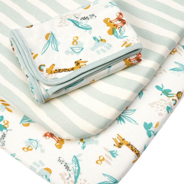 Tutti Bambini Crib Starter Pack Run Wild – Crib Bedding & Sheets - Baby Travel Tutti Bambini Crib Starter Pack Run Wild - Crib Bedding & Sheets - Image 1