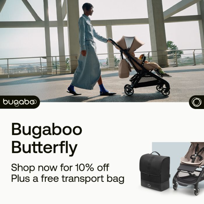Bugaboo Butterfly Pushchair Desert Taupe Plus Free Travel Bag – Compact Foldable Strollers Pushchairs - Baby Travel