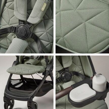 Silver Cross Clic Pushchair Sage – Compact Foldable Strollers Pushchairs - Baby Travel