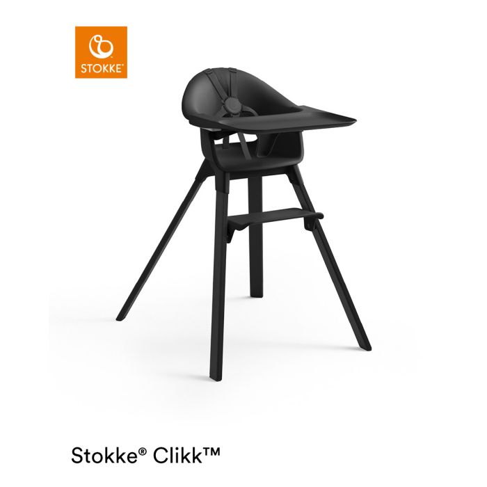 Stokke Clikk High Chair Midnight Black Plus Free Cushion – Stokke High Chairs - Baby Travel
