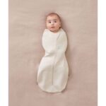 ergoPouch 1.0 TOG 3-6 Months Organic All Year Cocoon Swaddle Sleeping Bag Oatmeal - Sleeping Bags - Image 3