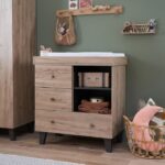 Tutti Bambini Como Chest Changer Distressed Oak/Slate Grey - Nursery Drawers - Image 8