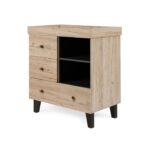 Tutti Bambini Como Chest Changer Distressed Oak/Slate Grey - Nursery Drawers