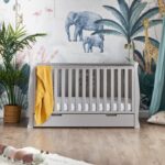 Obaby Stamford Classic Sleigh Cot Bed Warm Grey – Cots & Cot Beds - Baby Travel Obaby Stamford Classic Sleigh Cot Bed Warm Grey - Cots & Cot Beds - Image 2