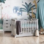 Obaby Stamford Mini Sleigh Cot 2 Piece Room Set Warm Grey - Furniture Sets - Image 10