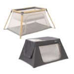 Tutti Bambini Cozee Go 3 In 1 With Day & Night Shade Bundle Oak/Charcoal - Travel Cots