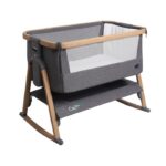 Tutti Bambini Cozee Air Bedside Crib Oak/Charcoal – Cribs - Baby Travel Tutti Bambini Cozee Air Bedside Crib Oak/Charcoal - Cribs