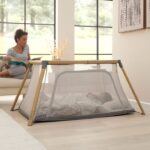Tutti Bambini Cozee Go 3 In 1 Bassinet, Travel Cot & Playpen Oak/Charcoal - Travel Cots - Image 9