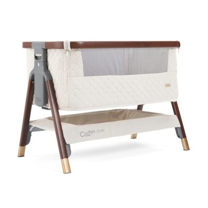 Tutti Bambini Cozee Luxe Bedside Crib Walnut/Cream - Cribs