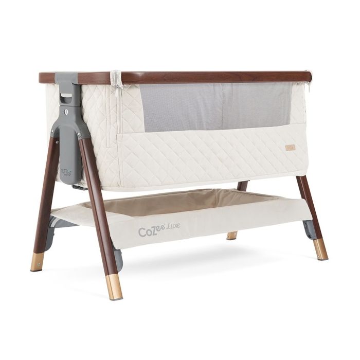 Tutti Bambini Cozee Luxe Bedside Crib Walnut/Cream – Cribs - Baby Travel Tutti Bambini Cozee Luxe Bedside Crib Walnut/Cream - Cribs - Image 1