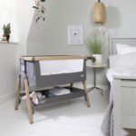 Tutti Bambini Cozee Bedside Crib Oak/Charcoal - Cribs - Image 10